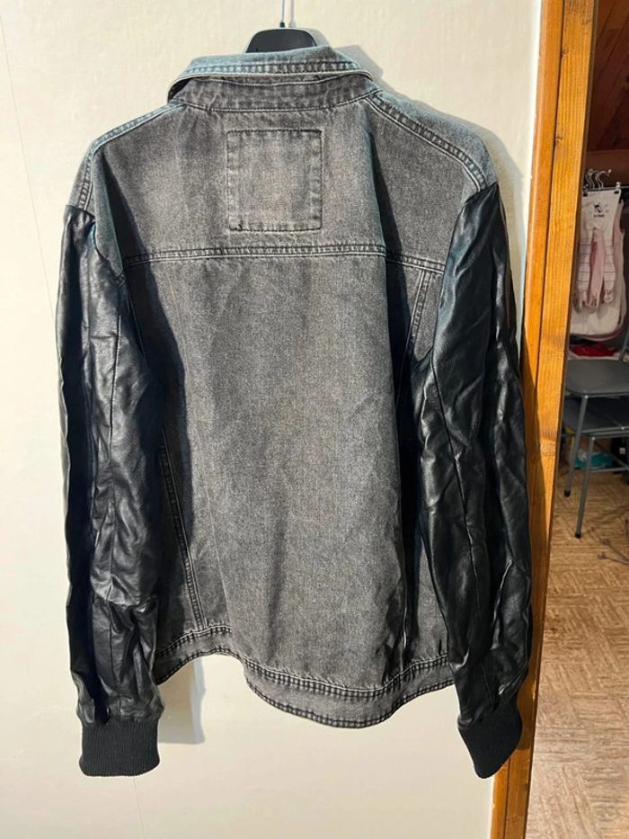 Veste en Jean Gris - LEWIS - Taille L - Parfait État - photo numéro 2