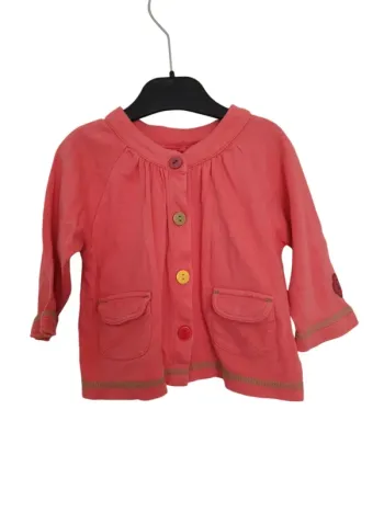 Veste gilet rose adelie taille 12 mois bébé fille