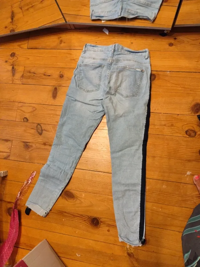 Jean skinny stretch Mango 36 bleu ciel 5 poches - photo numéro 3