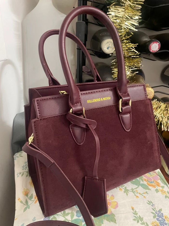 Sac Fourre-Tout Élégant Bordeaux pour Femme - Chic Couleur Unie - photo numéro 3