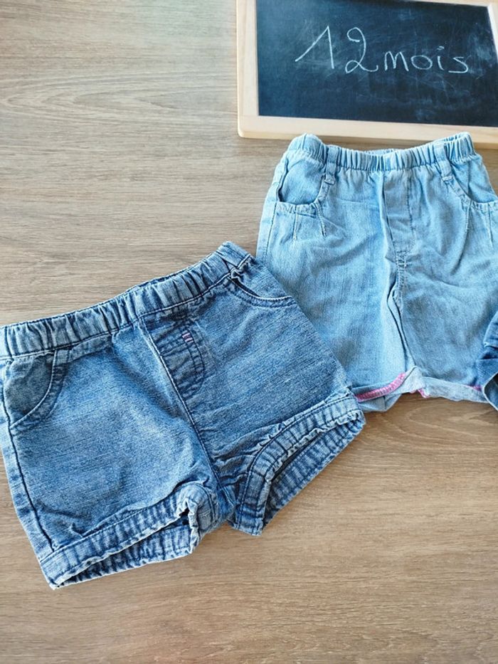 Shorts en jean taille 12mois - photo numéro 2