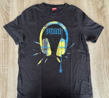 Tshirt manches courtes noir motif 14 ans Puma