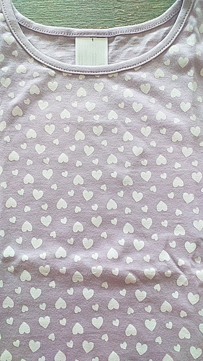 Tee-shirt lilas coeur 5 ans - photo numéro 2
