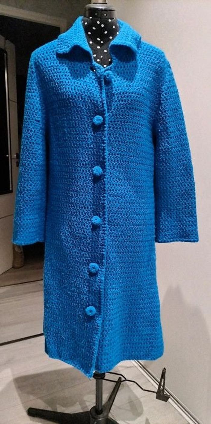 Manteau au crochet vintage