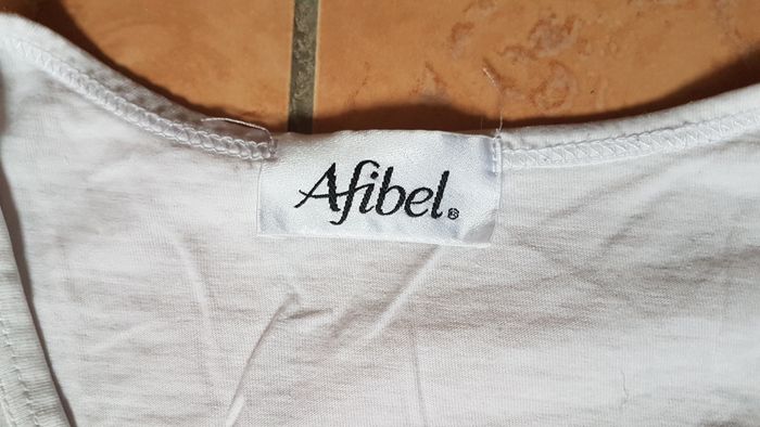 T shirt femme 46-48 blanc Afibel - photo numéro 2