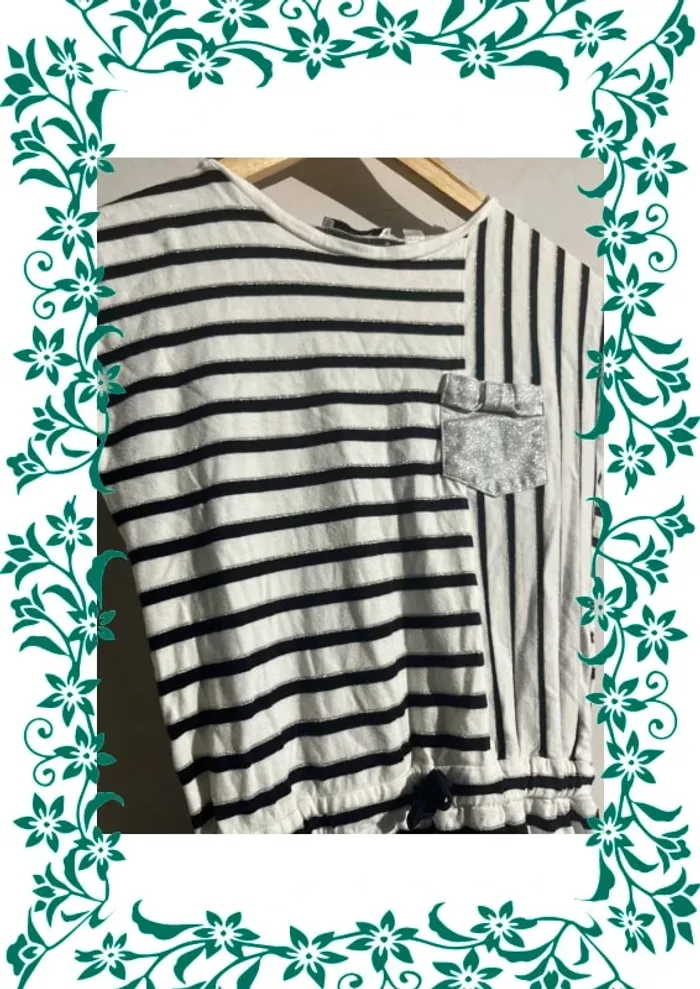 Robe marinière brillante 10 ans - photo numéro 2