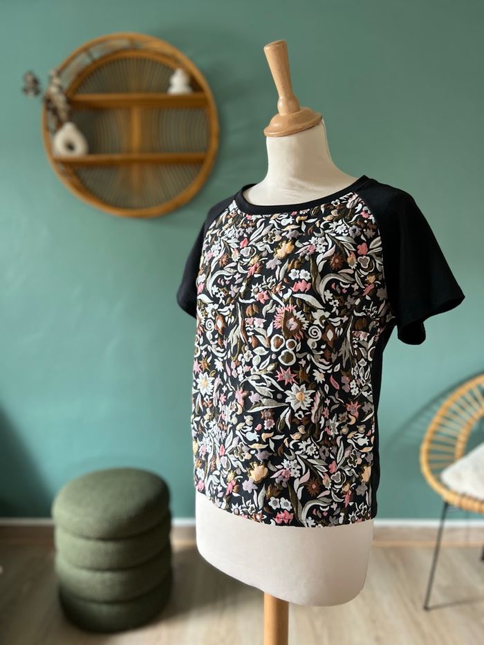 T-shirt Naf Naf Manches Raglan Imprimé Fleuri 🌼 - photo numéro 4