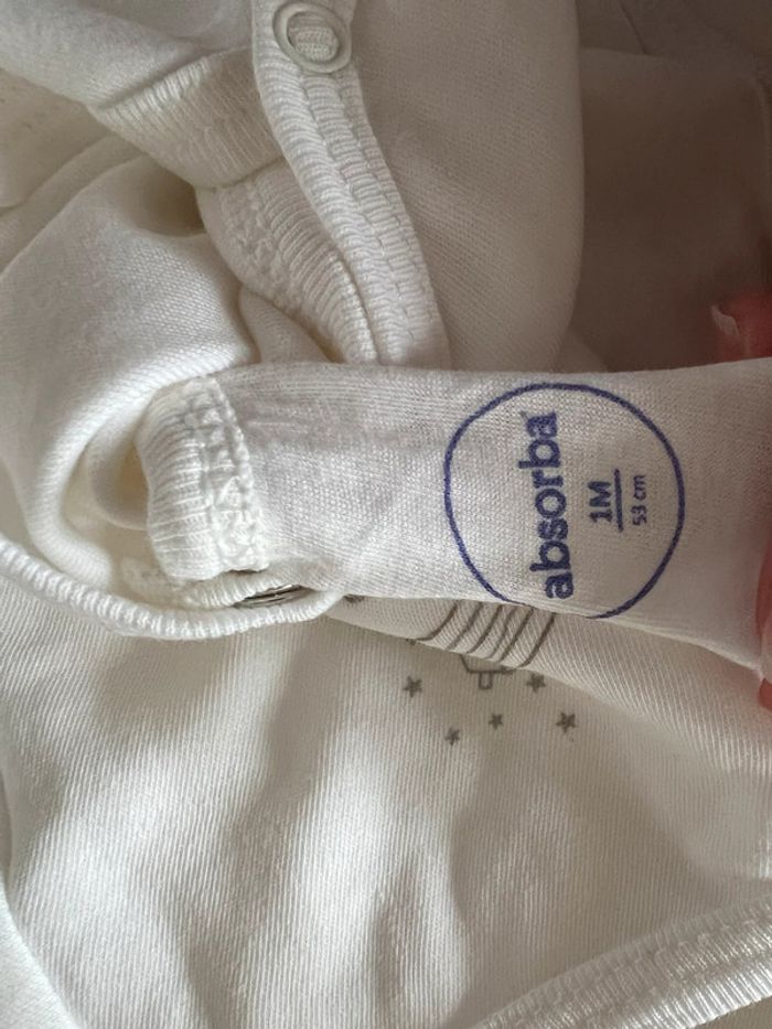 Lot de 2 bodies Absorba à longues manches taille 1M - photo numéro 3