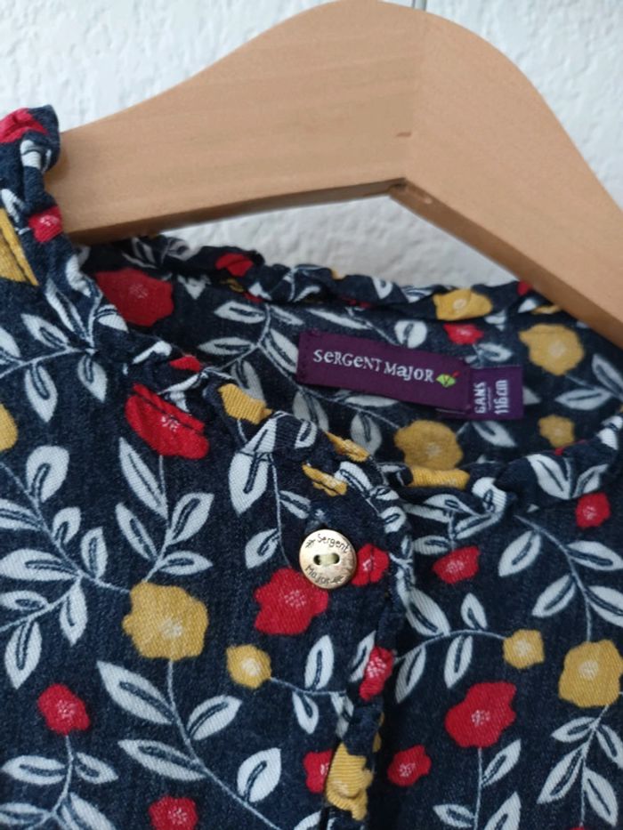 Jolie chemise blouse fleurie Sergent Major 6 ans - photo numéro 3