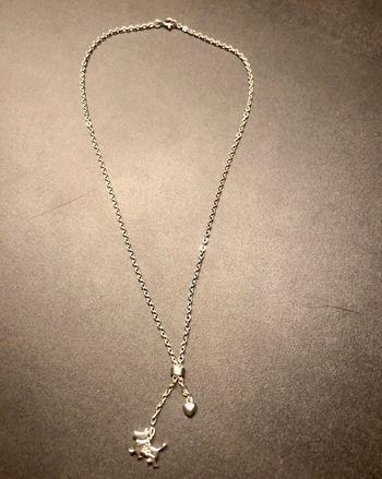 Chaîne en argent tour de cou ,pendentif Chipie en tbe à 25 euros