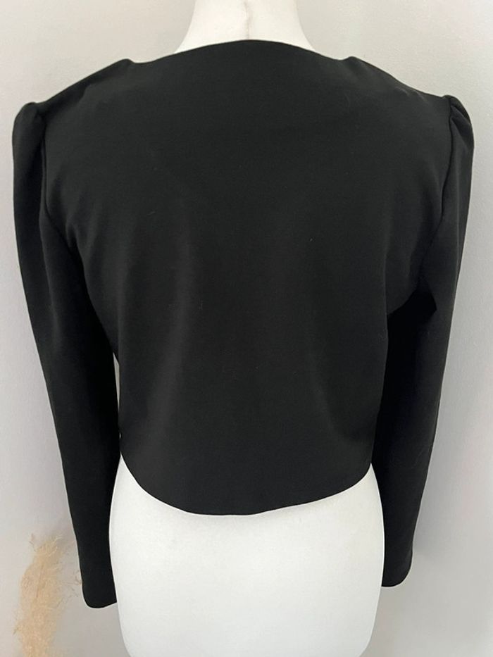 Veste blazer court à perles mim S comme neuve - photo numéro 5