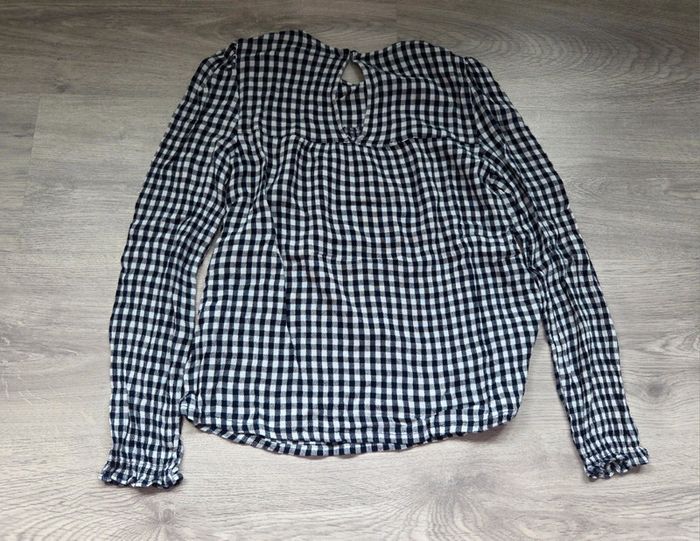 🌸 Blouse longue manche cadriller légère 10 ans 🌸 - photo numéro 4