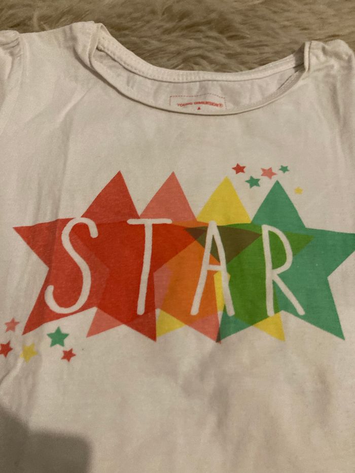 T shirt manche courte fille 4/5 ans - photo numéro 2