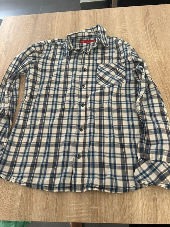 Chemise manche longue à carreaux taille M