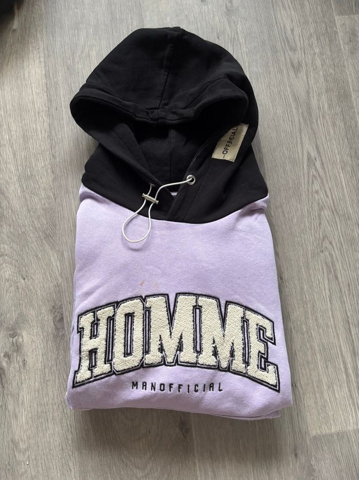 Hoodie BoohooMAN – Violet & noir