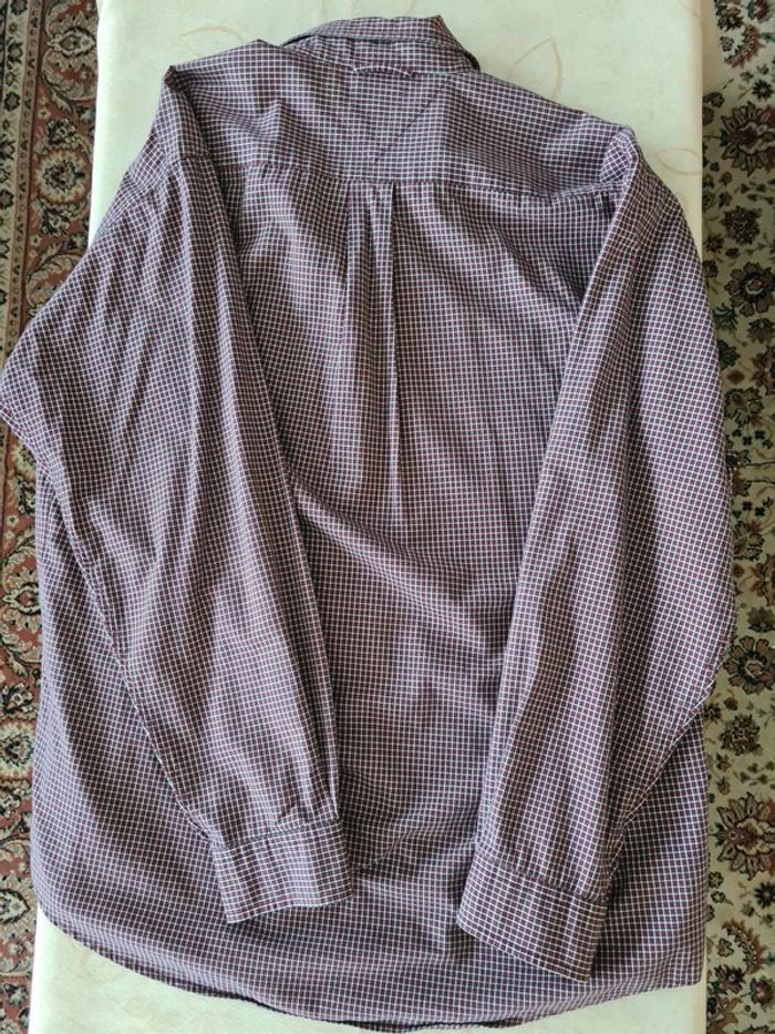 Chemise à carreaux bleu et rouge homme Tommy Hilfiger taille L - photo numéro 3