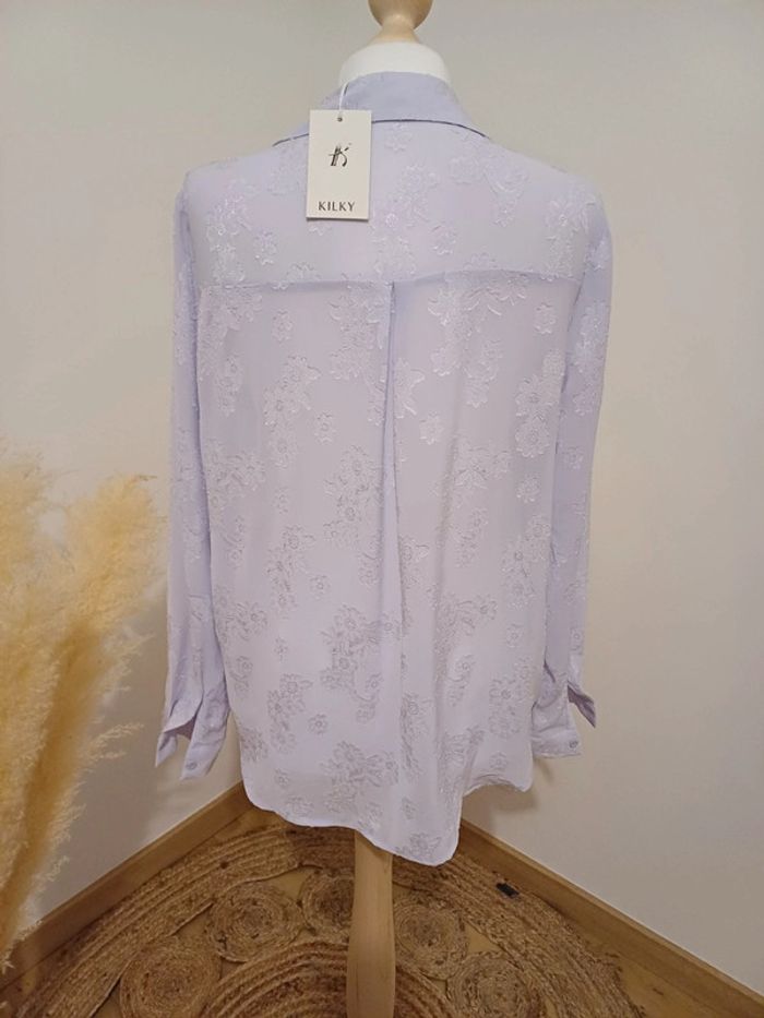 Chemise transparente couleur Lilas neuve Kilky taille S 36 - photo numéro 9