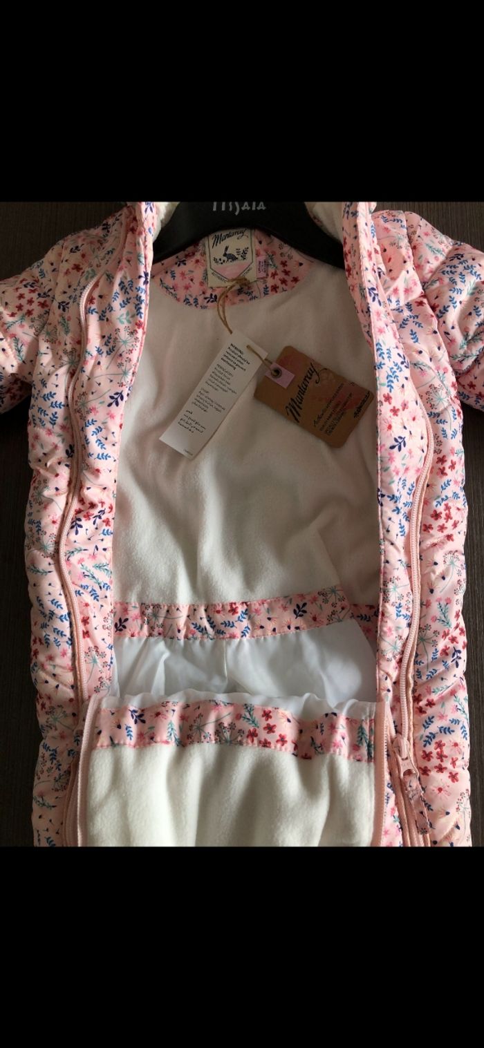 Combipilote combinaison fille rose chaude 3/6 mois - photo numéro 2