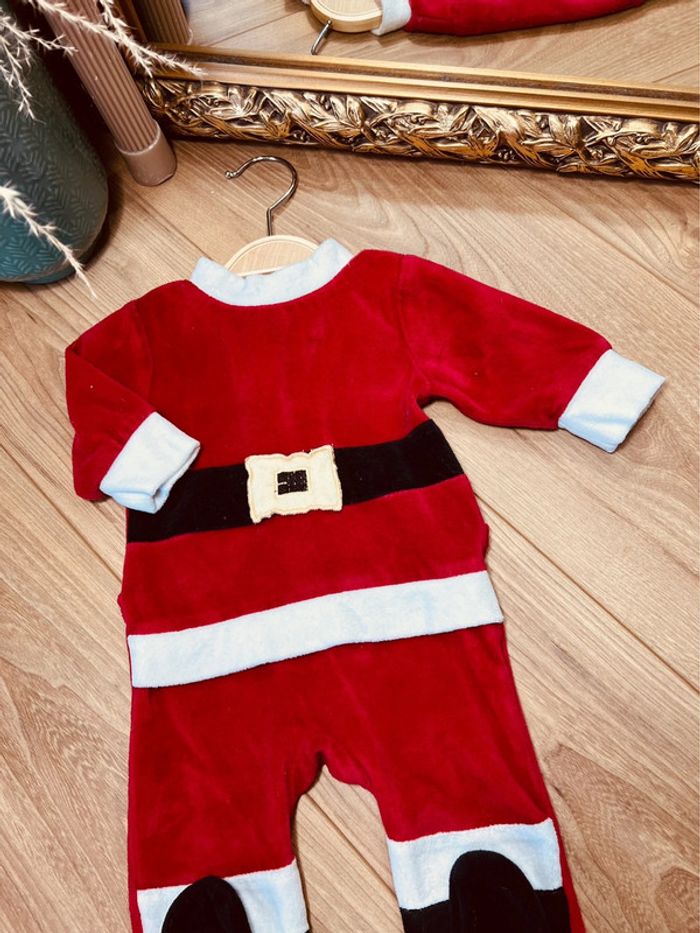 Taille 3 mois pyjama de Noël velours garçon bébé rêve rouge 💙 - photo numéro 3