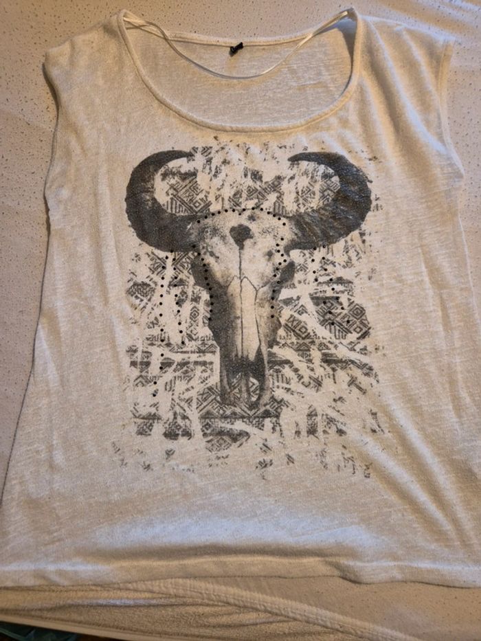 T shirt blanc femme manches courtes