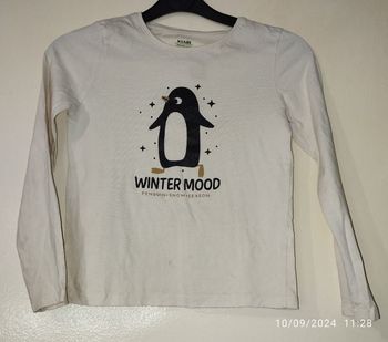 T shirt manches longues pingouin