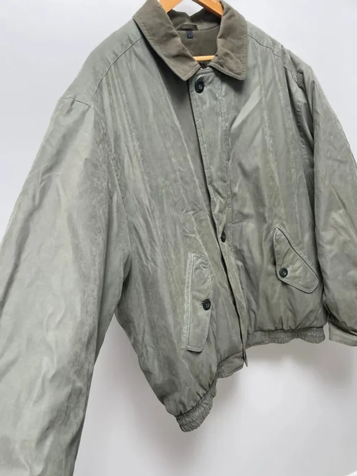 Manteau Jacket B Stone Micro khaki green Mens Size 54 - photo numéro 5