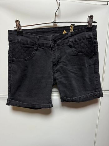 Short court en effet jeans noir pour femme hello miss 38