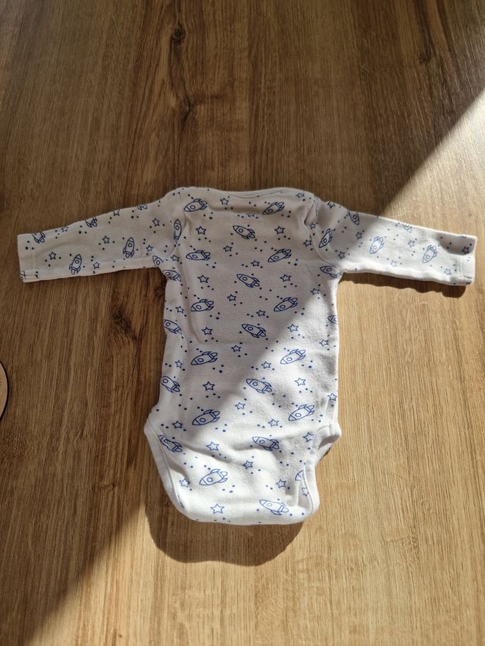 Body manches longues blanc espace - 3 mois NPO Baby - photo numéro 2