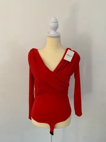Body cache-cœur rouge chic – Loriane Collection - Taille Unique