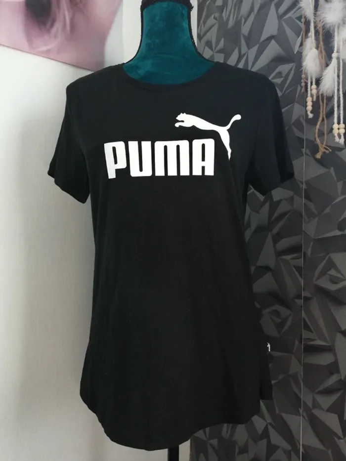 Tee-shirt noir de sport avec logo puma / puma / (L)