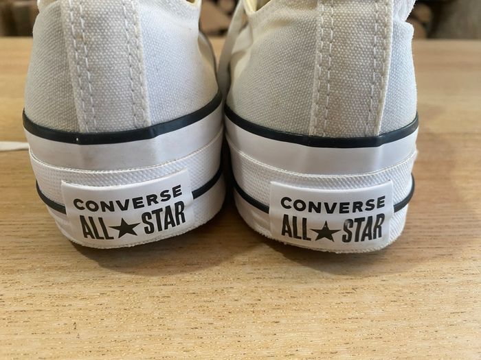 Baskets converse all star blanc crème taille 37,5 - photo numéro 4