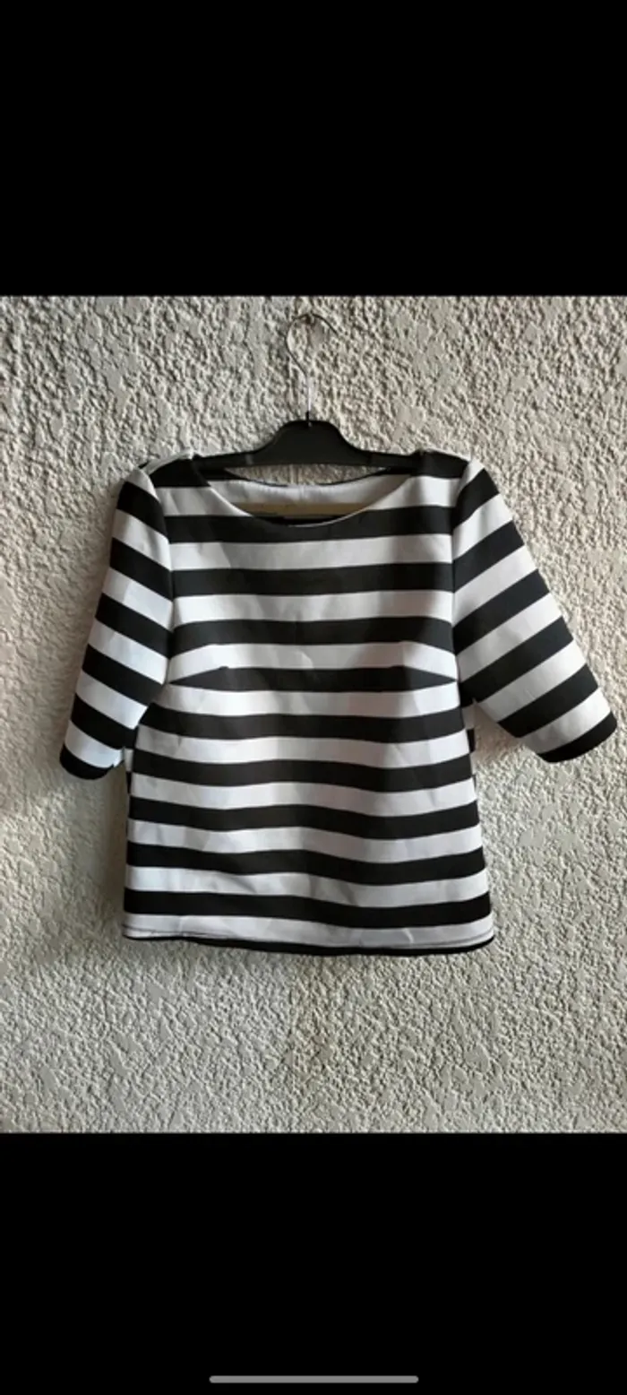 Blouse rayée manches 3/4 T 38