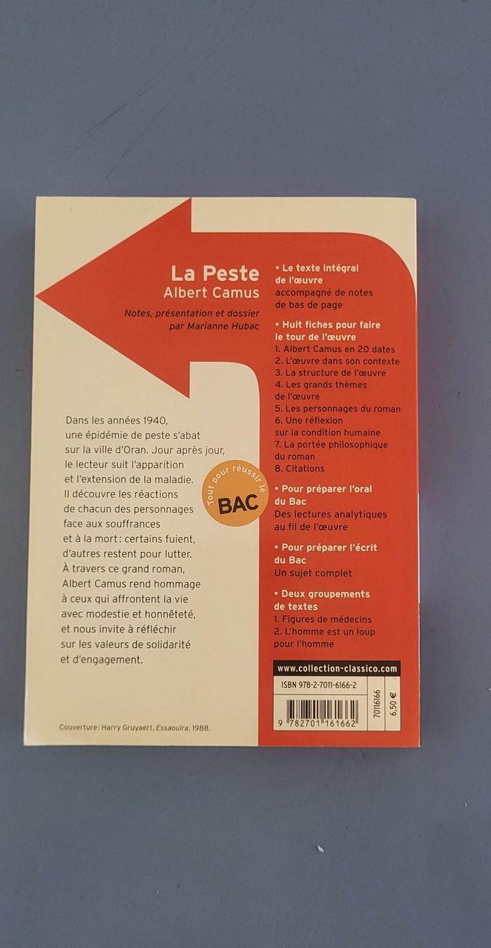 La Peste de Albert Camus en Collection : Classico Lycée - photo numéro 2