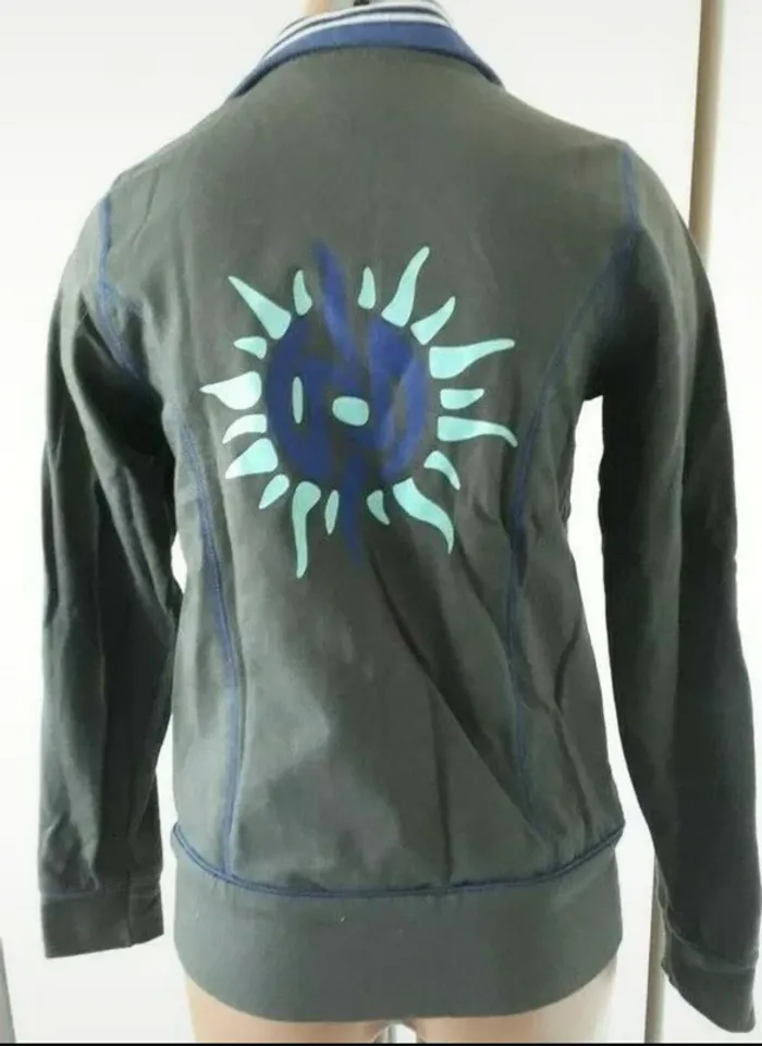 Belle veste grise sport Bpc taille 36 sweat-shirt  gilet - photo numéro 3