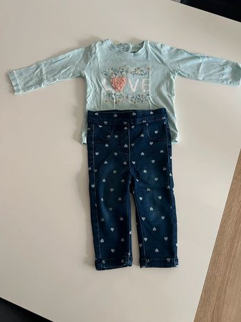 Jean et tee shirt 12 mois fille
