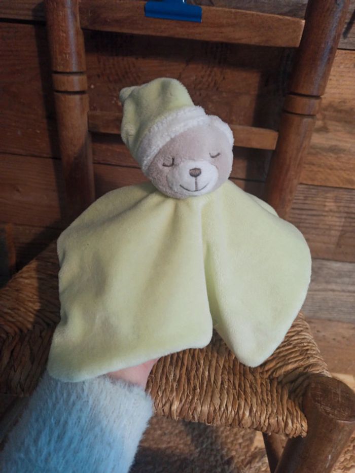 Doudou ours vert kimbaloo tbe - photo numéro 3