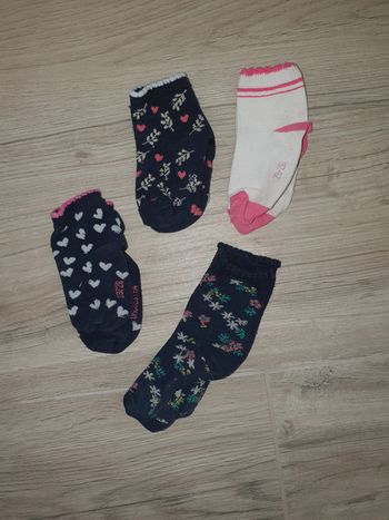 Lot 4 chaussettes fille 23-26