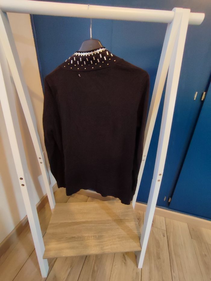 Gilet noir avec strass - photo numéro 5