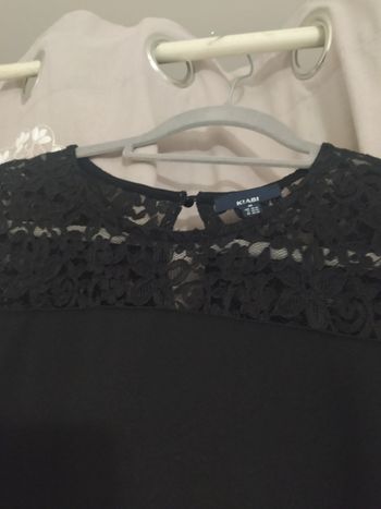 Robe noire avec dentelle taille 38 marque kiabi