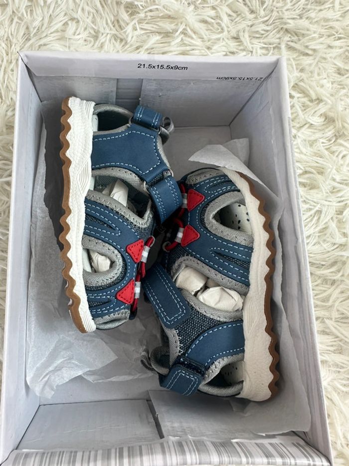 Paire de sandales bleu Rushour taille 21 - photo numéro 5