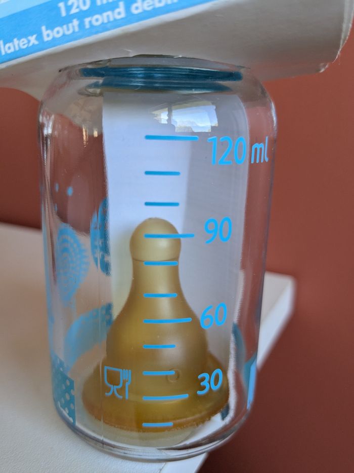Biberon verre 120 ml neuf - photo numéro 4