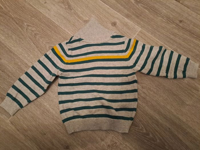 Gilet col châle 12M grain de blé - TBE comme neuf - photo numéro 3