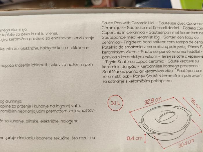 Sauteuse avec couvercle Peugeot en céramique 30cm neuve jamais déballée - photo numéro 2