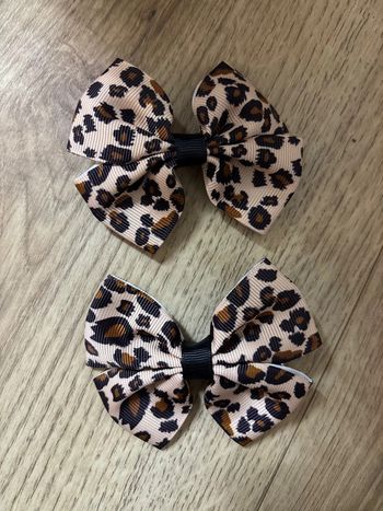 2 Pince à cheveux léopard