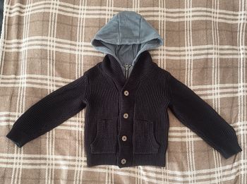 Sweat-Gilet à Capuche Noir & Gris - 5 Ans / Kiabi