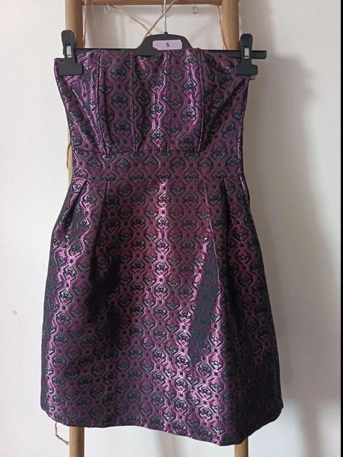 Robe bustier en jacquard