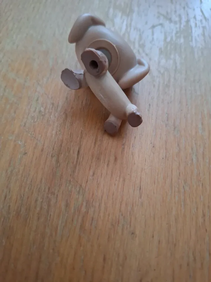 Petshop rare teckel Littlest Pet Shop LPS Hasbro #932 Teckel beige et rose aux yeux étoilés - 2006 - photo numéro 6