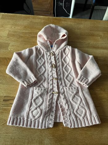 Gilet laine rose 36 mois