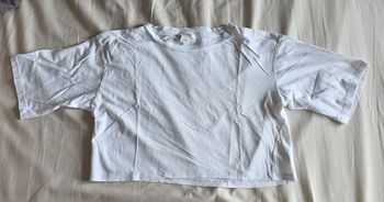 ​Monki T-shirt Crop Coton Blanc Très bon état Taille S