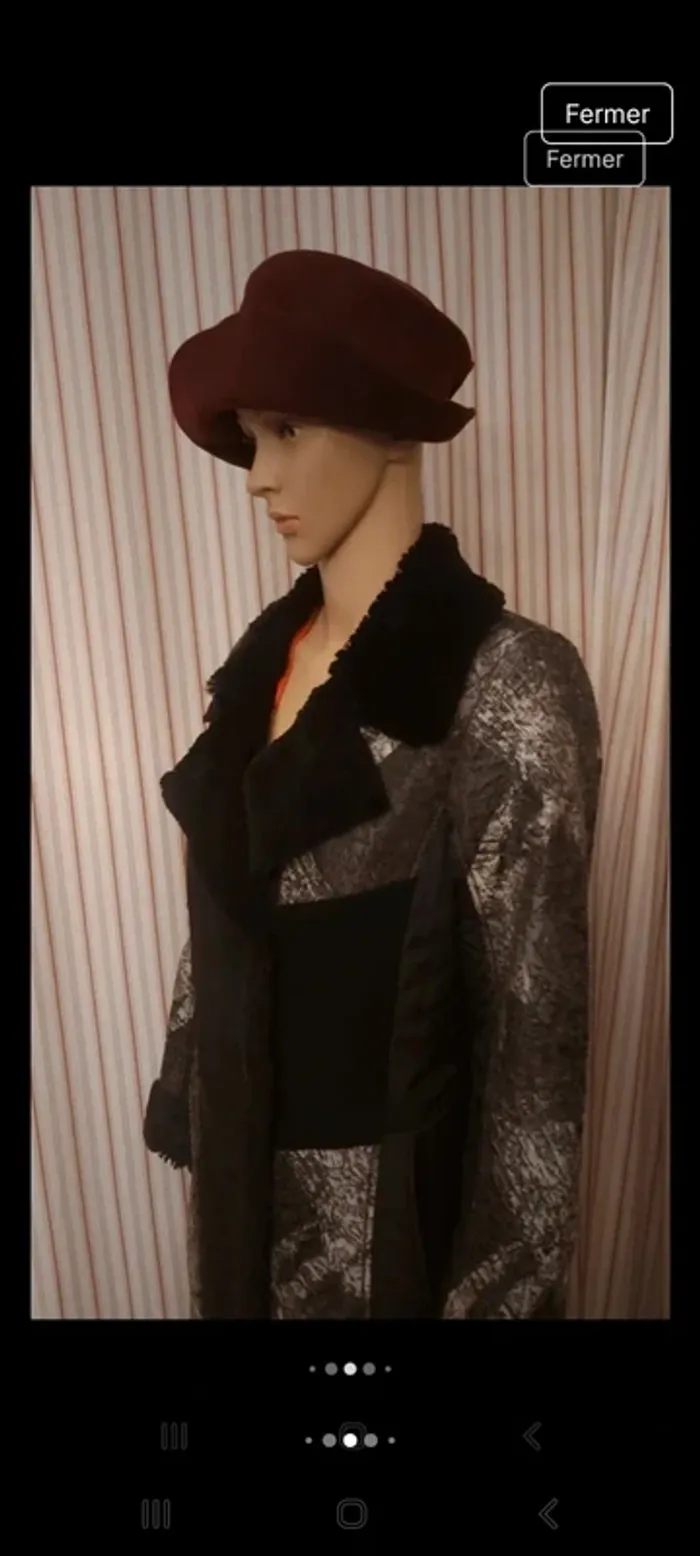 Manteau Bonita noir/gris parfait état taille 36 - photo numéro 9